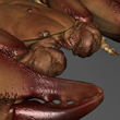 High poly mesh textured for normal map rendering